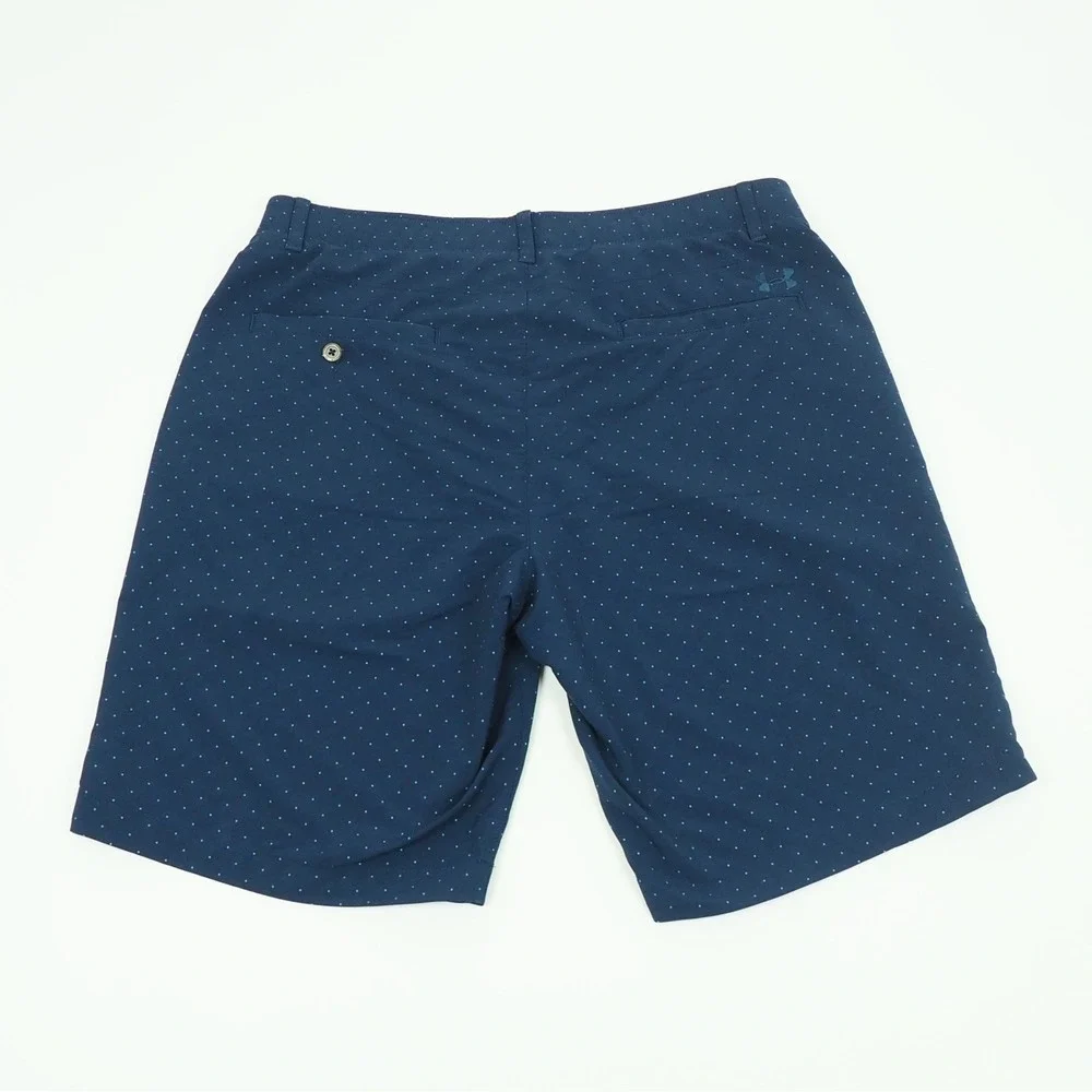 Under Armour UA Match Play Golf Shorts Mens 38 Blue Dots Novelty Performance